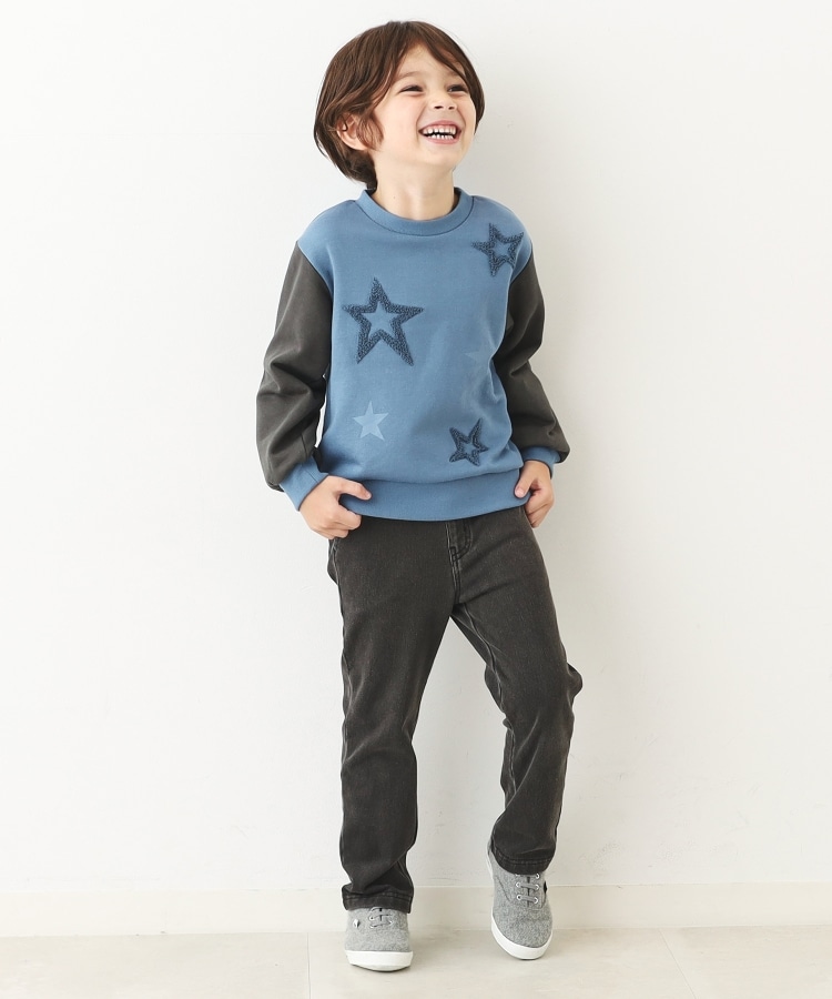 ザ ショップ ティーケー（キッズ）(THE SHOP TK(Kids))の【100-150】星柄さがら刺繍裏毛プルオーバー2