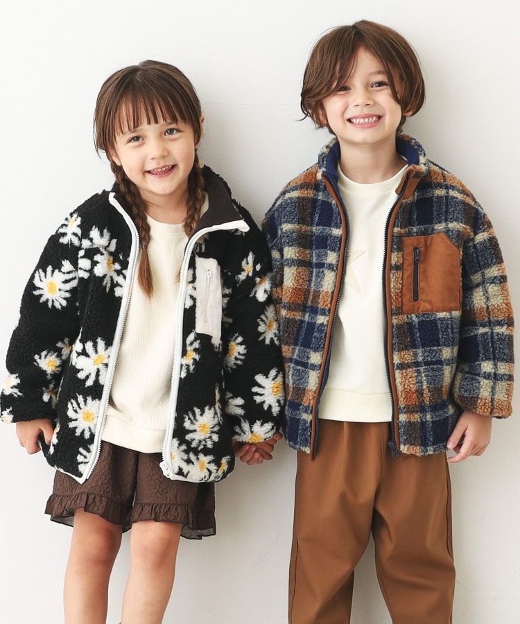 ザ ショップ ティーケー（キッズ）(THE SHOP TK(Kids))の【100-150】ボアブルゾン/お家で洗える1