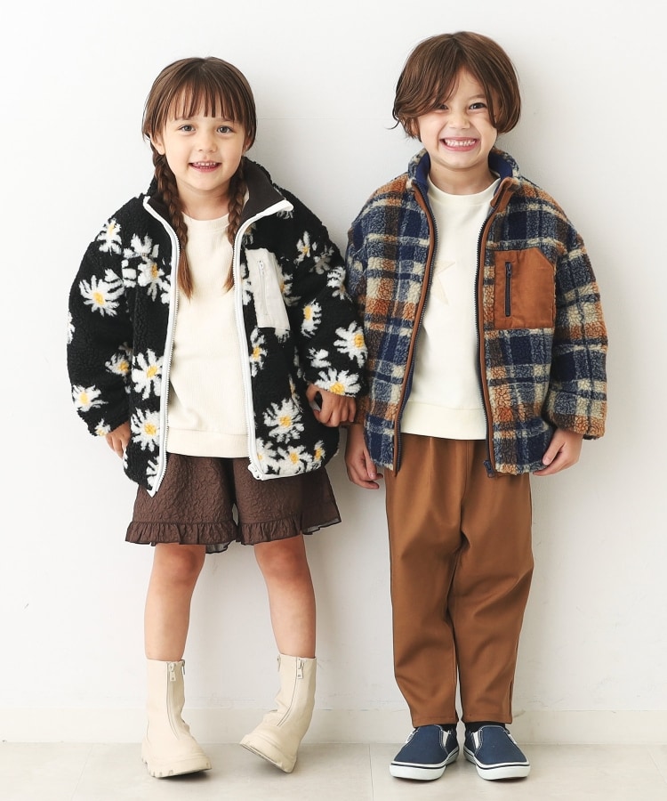 ザ ショップ ティーケー（キッズ）(THE SHOP TK(Kids))の【100-150】ボアブルゾン/お家で洗える2