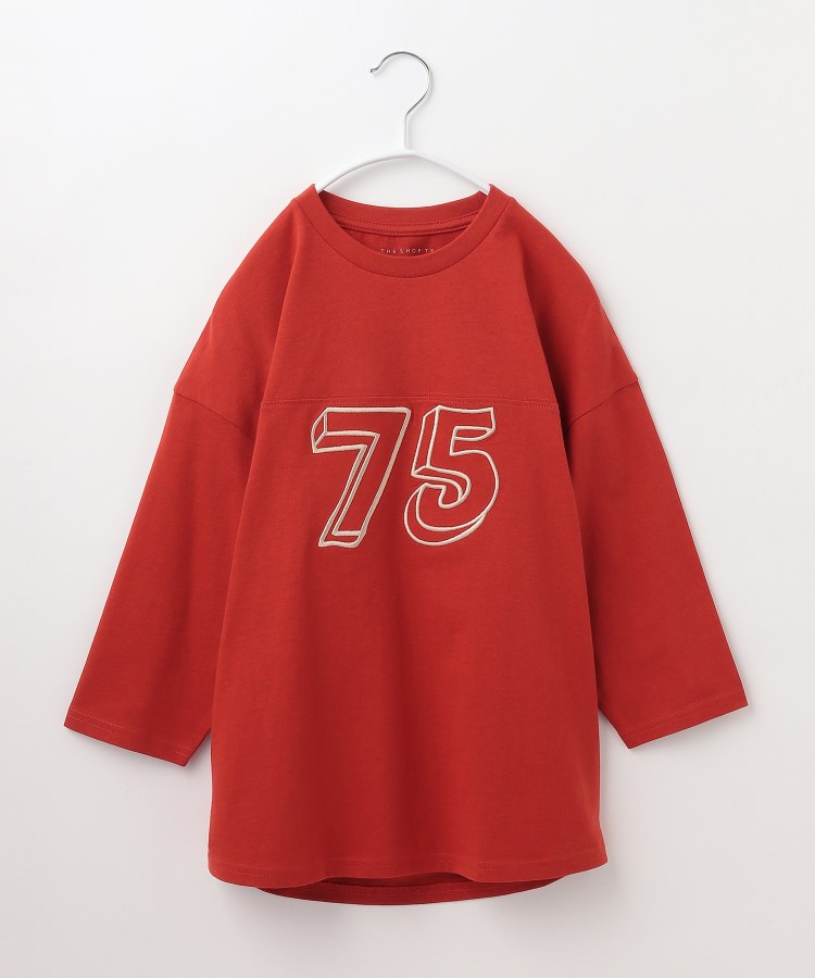 ＜WORLD＞ THE SHOP TK(Kids)(ザ ショップ ティーケー（キッズ）) 【150-160】USAコットン★七分袖刺繍Tシャツ