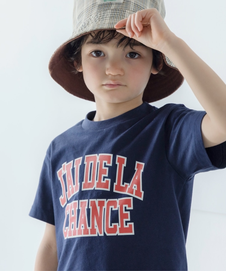 ＜WORLD＞ THE SHOP TK(Kids)(ザ ショップ ティーケー（キッズ）) USAコットン★半袖ロゴプリントTシャツ