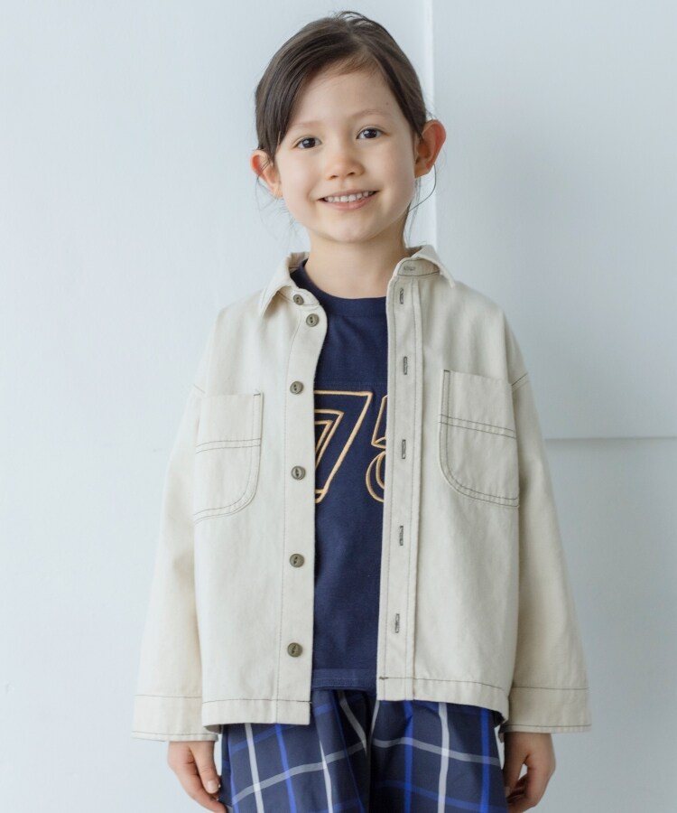 ザ ショップ ティーケー（キッズ）(THE SHOP TK(Kids))の【セットアップ】配色ステッチシャツジャケット4