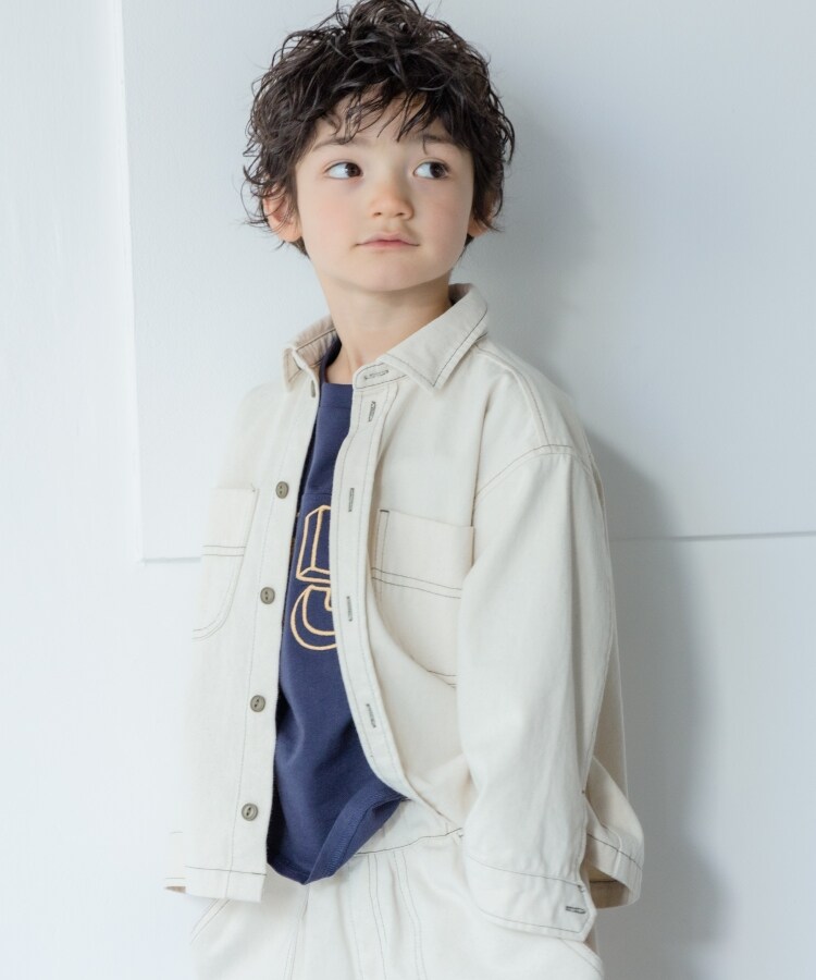 ザ ショップ ティーケー（キッズ）(THE SHOP TK(Kids))の【セットアップ】配色ステッチシャツジャケット1