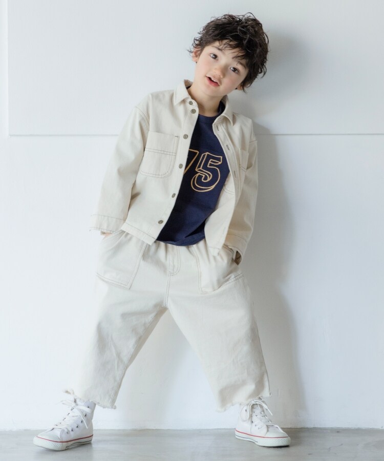 ザ ショップ ティーケー（キッズ）(THE SHOP TK(Kids))の【セットアップ】配色ステッチシャツジャケット2