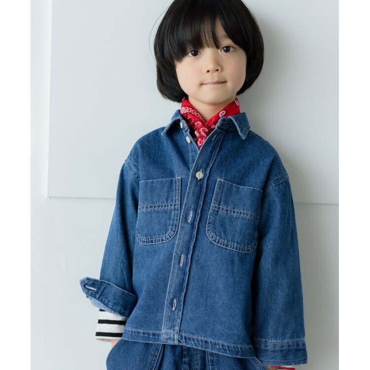 ザ ショップ ティーケー（キッズ）(THE SHOP TK(Kids))の【セットアップ】配色ステッチシャツジャケット シャツ・ブラウス