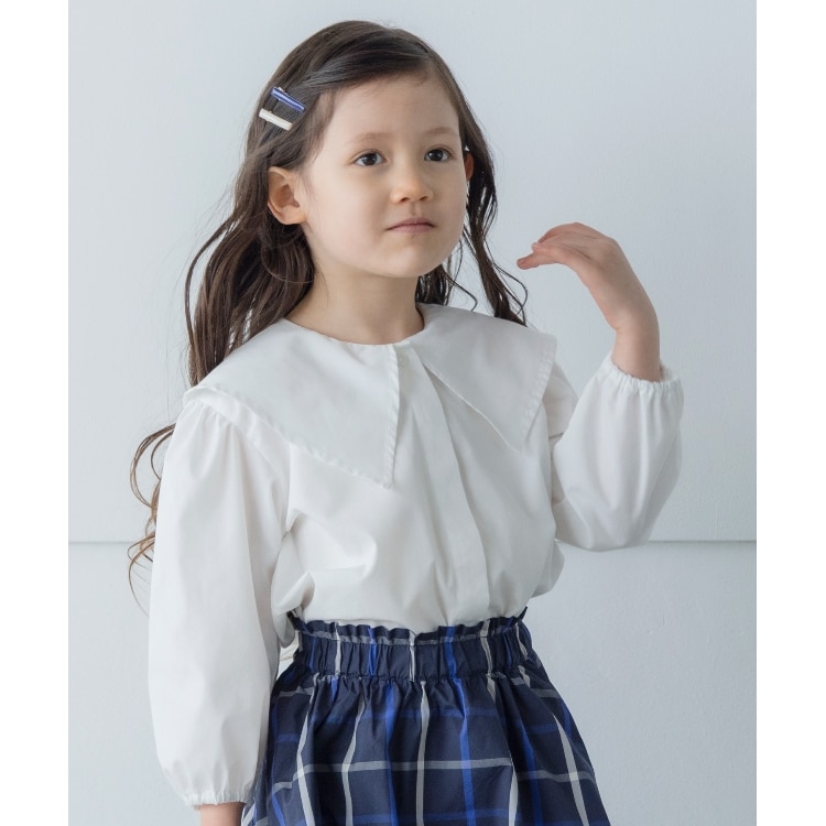 ザ ショップ ティーケー（キッズ）(THE SHOP TK(Kids))の【110-150】セーラーえりブラウス シャツ・ブラウス