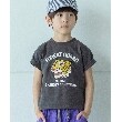 ザ ショップ ティーケー（キッズ）(THE SHOP TK(Kids))の【110-150】アニマル刺繍グラフィックTシャツ ディープグレー(015)