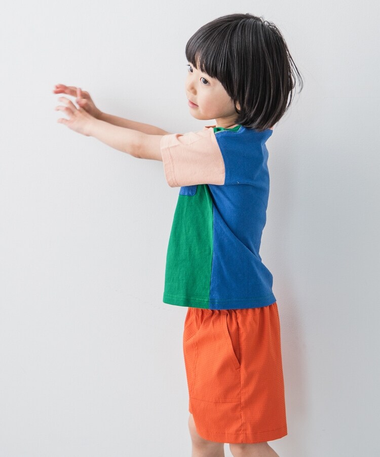 ザ ショップ ティーケー（キッズ）(THE SHOP TK(Kids))の【100-140】カラーブロック半袖Tシャツ1
