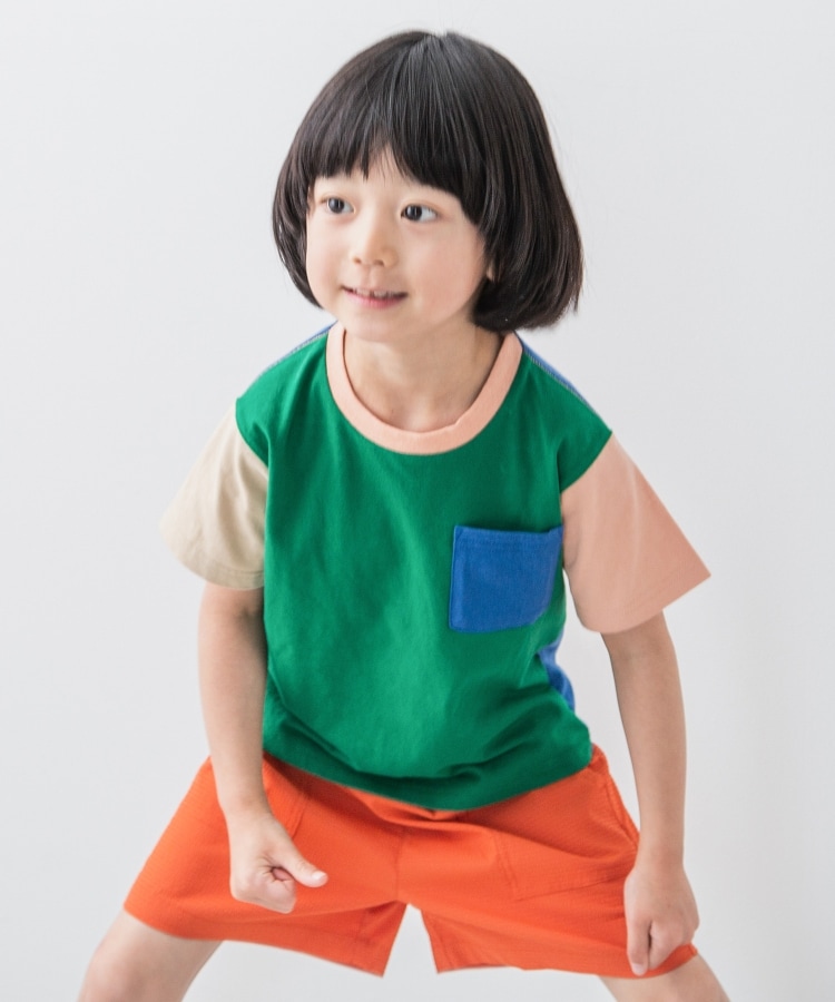 ザ ショップ ティーケー（キッズ）(THE SHOP TK(Kids))の【100-140】カラーブロック半袖Tシャツ4