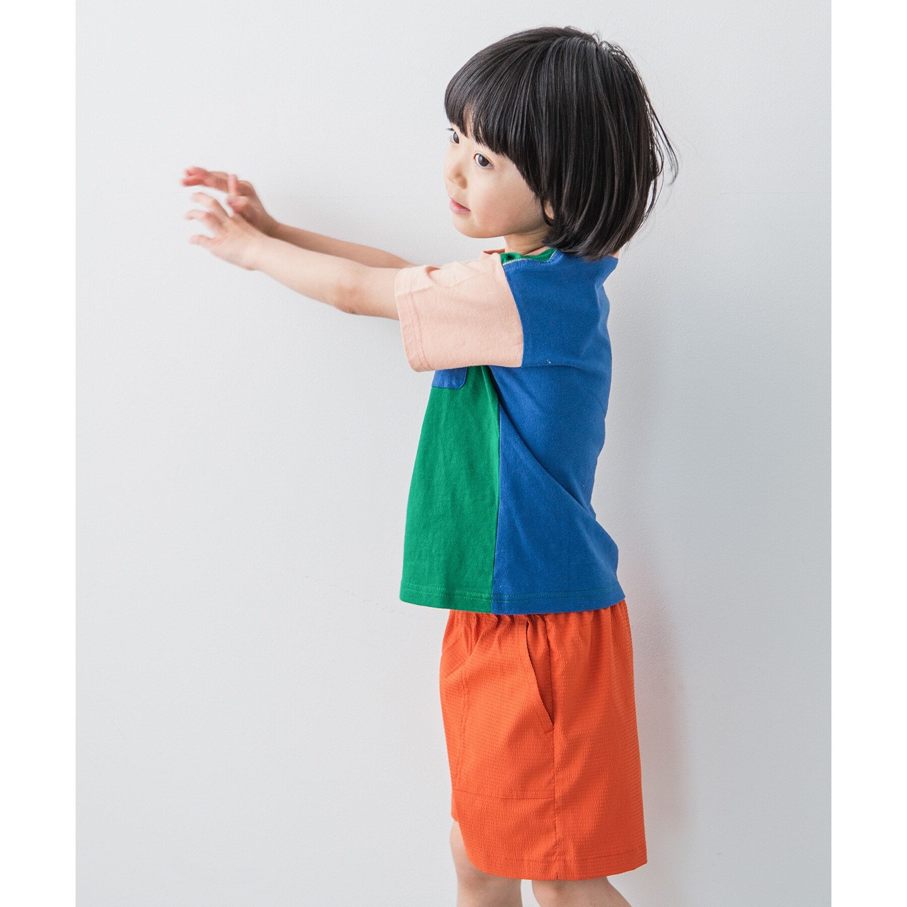 ザ ショップ ティーケー（キッズ）(THE SHOP TK(Kids))の【100-140】カラーブロック半袖Tシャツ1