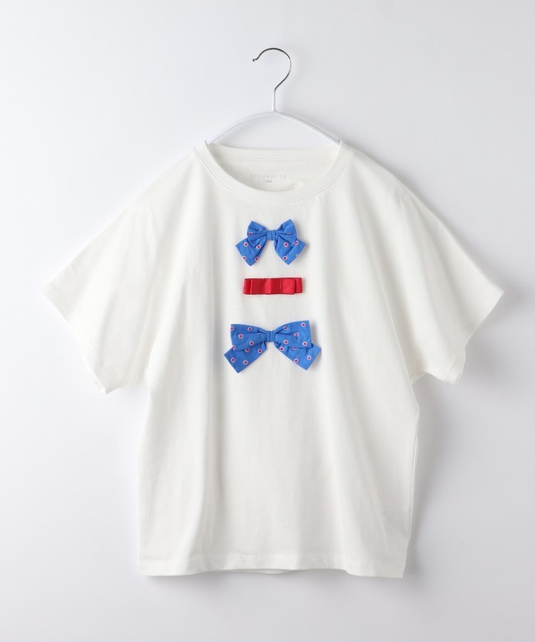 ザ ショップ ティーケー（キッズ）(THE SHOP TK(Kids))の【150-160】フロントモチーフTシャツ オフホワイト(003)