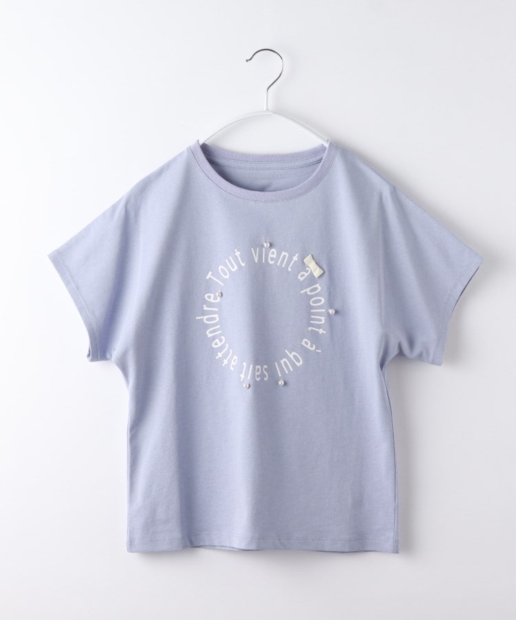 ザ ショップ ティーケー（キッズ）(THE SHOP TK(Kids))の【150-160】フロントモチーフTシャツ パープル(080)