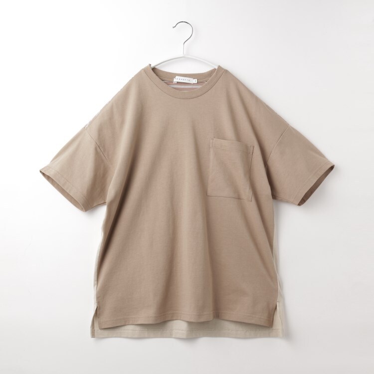 ザ ショップ ティーケー（キッズ）(THE SHOP TK(Kids))の【150-160】ストライプドッキングTシャツ Ｔシャツ