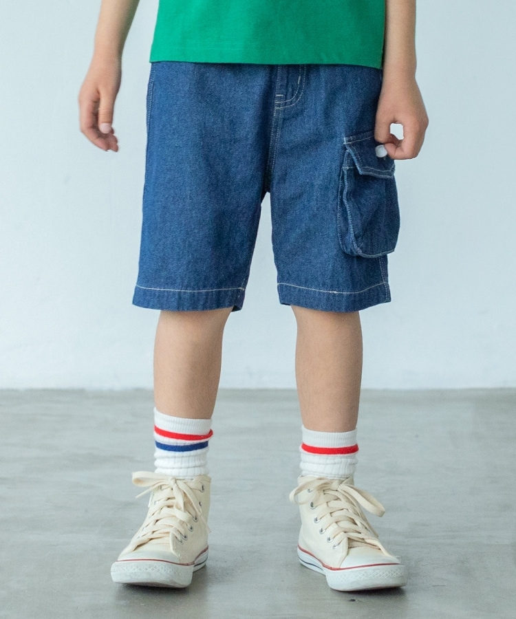 110-150】デニムハーフパンツ（デニムパンツ） THE SHOP TK(Kids)（ザショップティーケー）| ワールド オンラインストア  WORLD ONLINE STORE