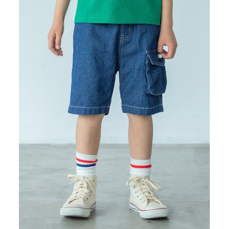 ザ ショップ ティーケー（キッズ）(THE SHOP TK(Kids))の【110-150】デニムハーフパンツ デニムパンツ