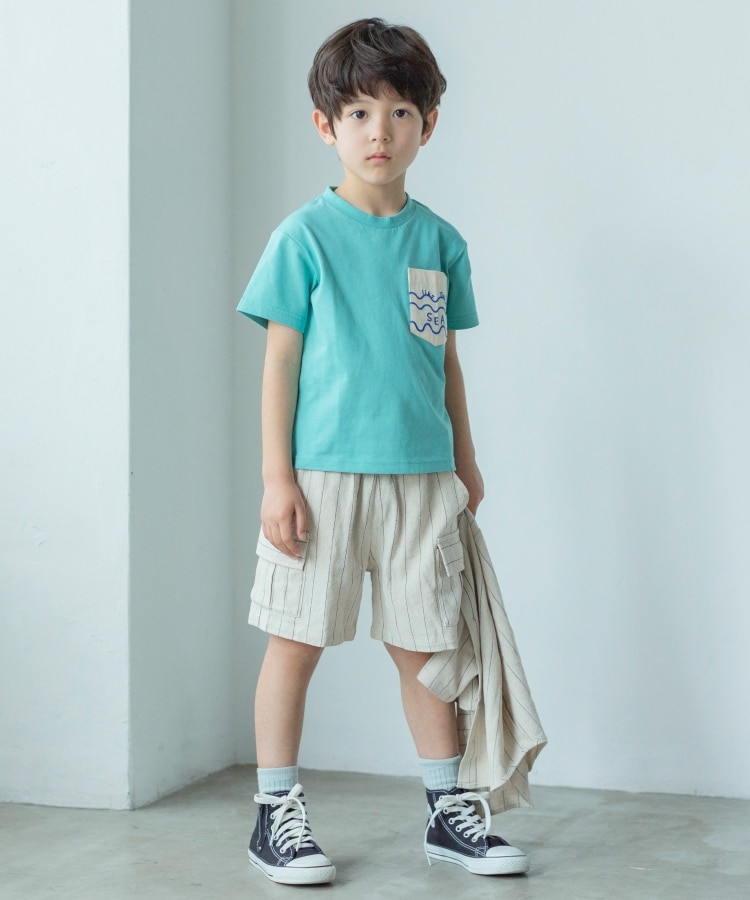 ザ ショップ ティーケー（キッズ）(THE SHOP TK(Kids))の【110-150】ポケット刺繍Tシャツ2