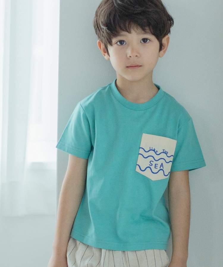 110-150】ポケット刺繍Tシャツ（Ｔシャツ） THE SHOP TK(Kids)（ザショップティーケー）| ワールド オンラインストア  WORLD ONLINE STORE