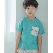 ザ ショップ ティーケー（キッズ）(THE SHOP TK(Kids))の【110-150】ポケット刺繍Tシャツ ライトグリーン(021)