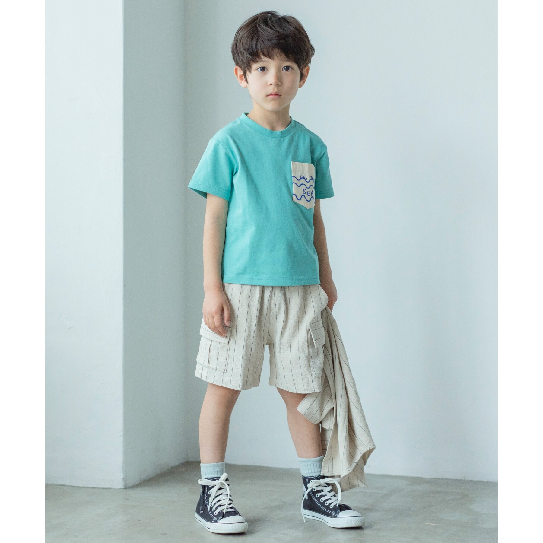 ザ ショップ ティーケー（キッズ）(THE SHOP TK(Kids))の【110-150】ポケット刺繍Tシャツ2