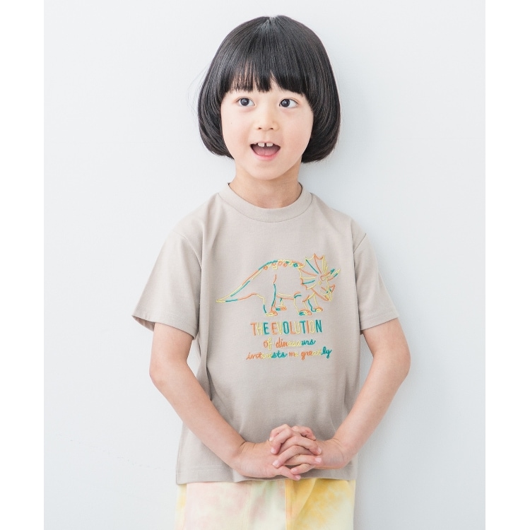 ザ ショップ ティーケー（キッズ）(THE SHOP TK(Kids))の【100-140】恐竜刺繍Tシャツ Ｔシャツ