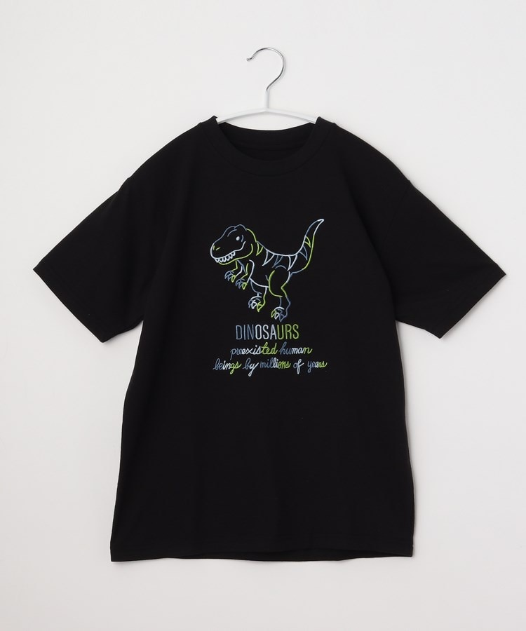 ザ ショップ ティーケー（キッズ）(THE SHOP TK(Kids))の【150-160】恐竜刺繍Tシャツ ブラック(019)