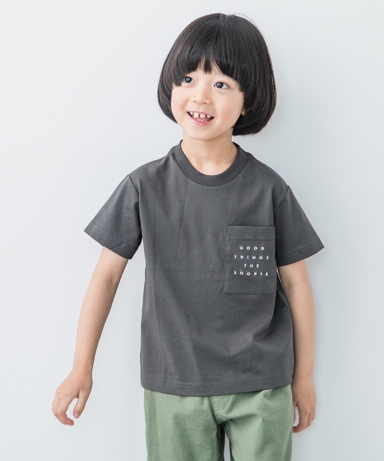 ザ ショップ ティーケー（キッズ）(THE SHOP TK(Kids))の【100-140】ポケットロゴ刺繍さらさらTシャツ3