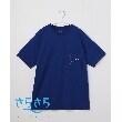 ザ ショップ ティーケー（キッズ）(THE SHOP TK(Kids))の【150-160】ポケットロゴ刺繍さらさらTシャツ ブルー(092)