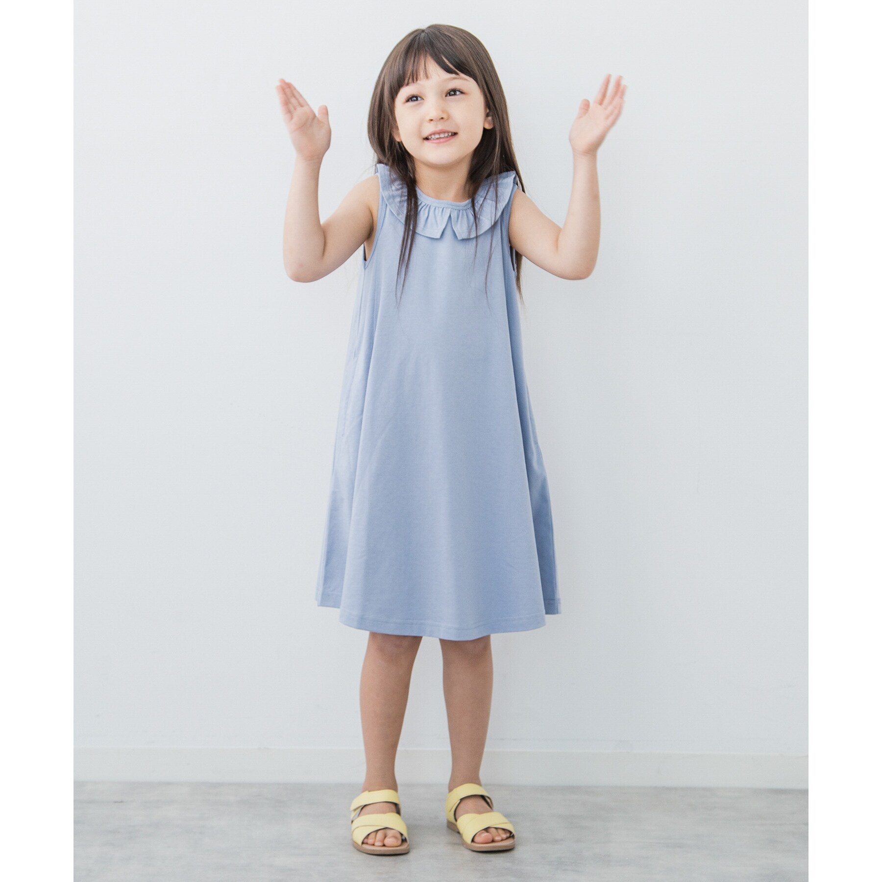 ザ ショップ ティーケー（キッズ）(THE SHOP TK(Kids))の【110-150】衿付きさらさらカットソーフレアワンピース7