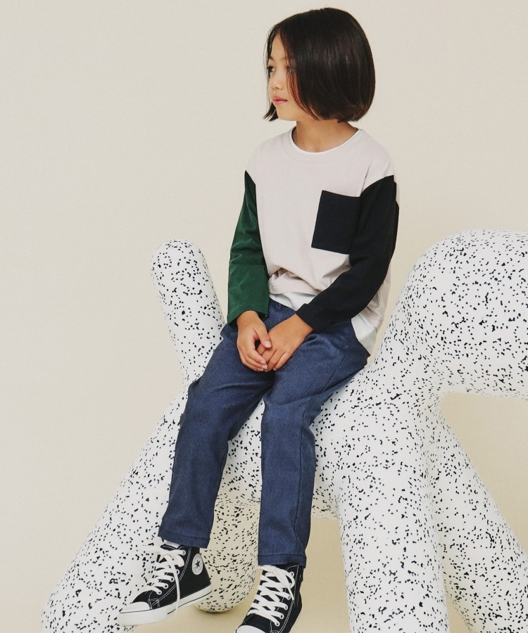 ザ ショップ ティーケー（キッズ）(THE SHOP TK(Kids))の【110-160】のびーるストレートパンツ/洗濯機OK17