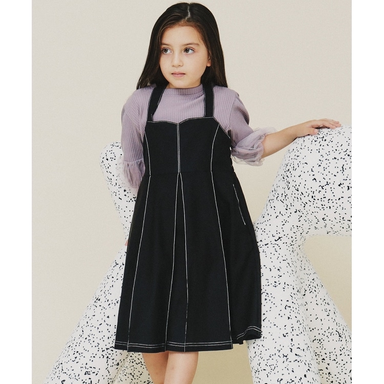 ザ ショップ ティーケー（キッズ）(THE SHOP TK(Kids))の【110－160/親子リンク】デニムジャンスカ/洗濯機OK ジャンスカ・サス付スカート