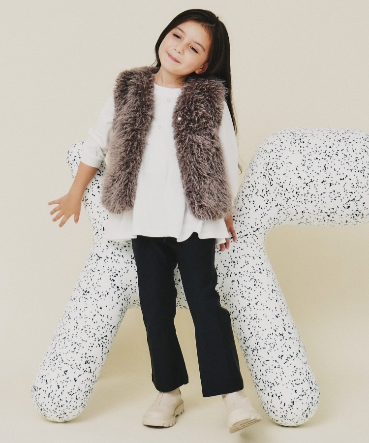 ザ ショップ ティーケー（キッズ）(THE SHOP TK(Kids))の【110－160】のびーるフレアパンツ/洗濯機OK4