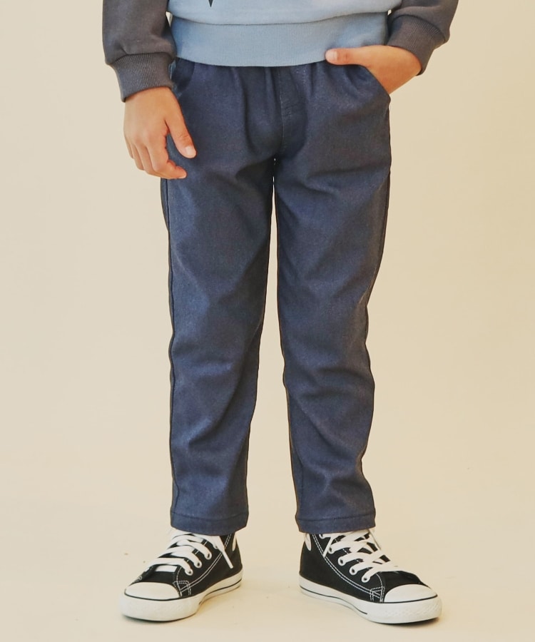 ザ ショップ ティーケー（キッズ）(THE SHOP TK(Kids))の【100－160/裏起毛】あったかのびーるストレートパンツ/洗濯機OK ネイビー(094)