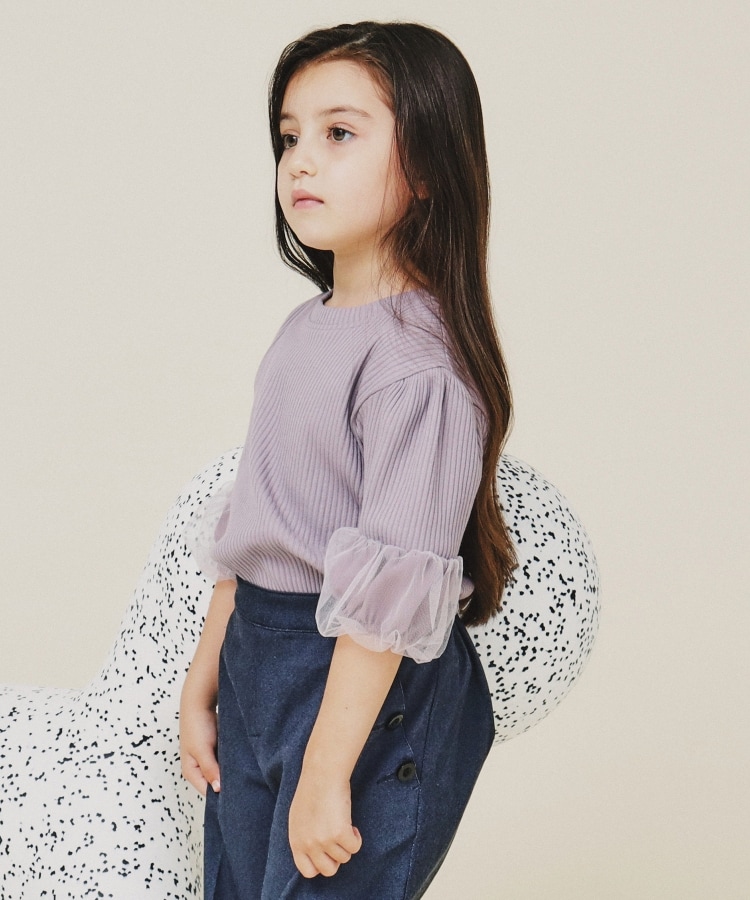 ザ ショップ ティーケー（キッズ）(THE SHOP TK(Kids))の【110-160】チュール袖プルオーバー2