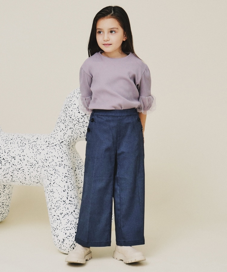 ザ ショップ ティーケー（キッズ）(THE SHOP TK(Kids))の【110-160】チュール袖プルオーバー3
