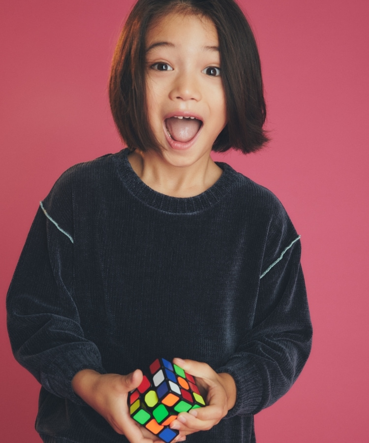 ザ ショップ ティーケー（キッズ）(THE SHOP TK(Kids))の【100－160/親子リンク】カットモールプルオーバー/洗濯機OK ネイビー(094)