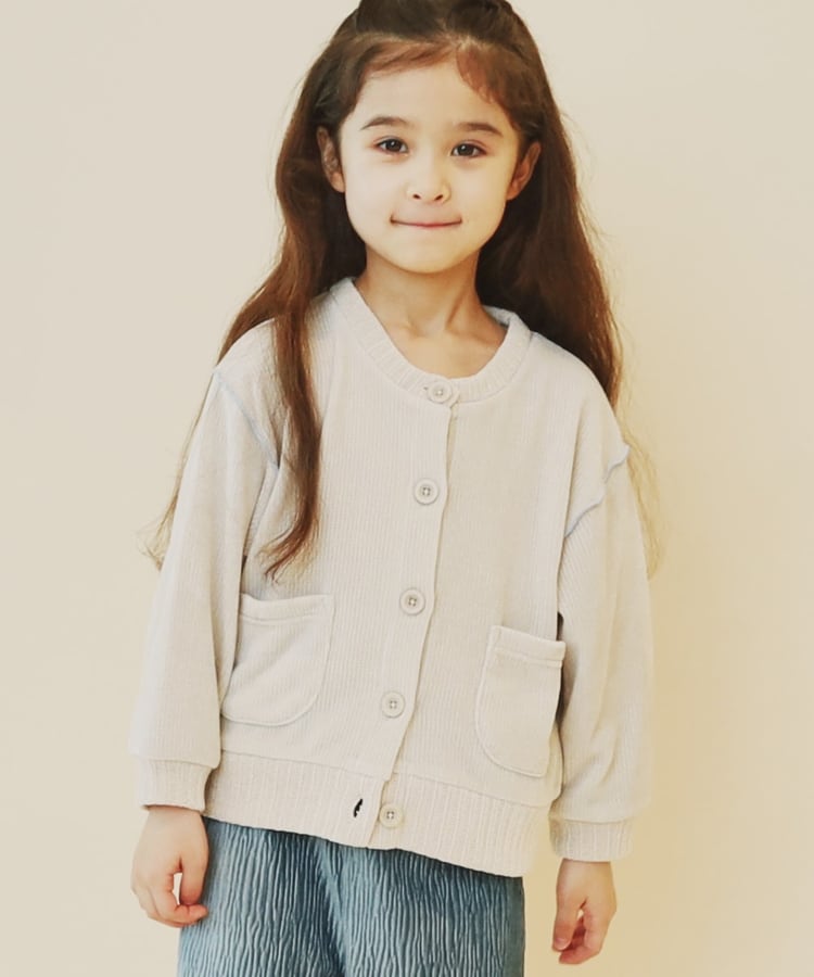 ザ ショップ ティーケー（キッズ）(THE SHOP TK(Kids))の【100－160/親子リンク】カットモールカーディガン/洗濯機OK14