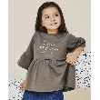 ザ ショップ ティーケー（キッズ）(THE SHOP TK(Kids))の【110-150】ミニ裏毛ロゴチュニック チャコールグレー(014)