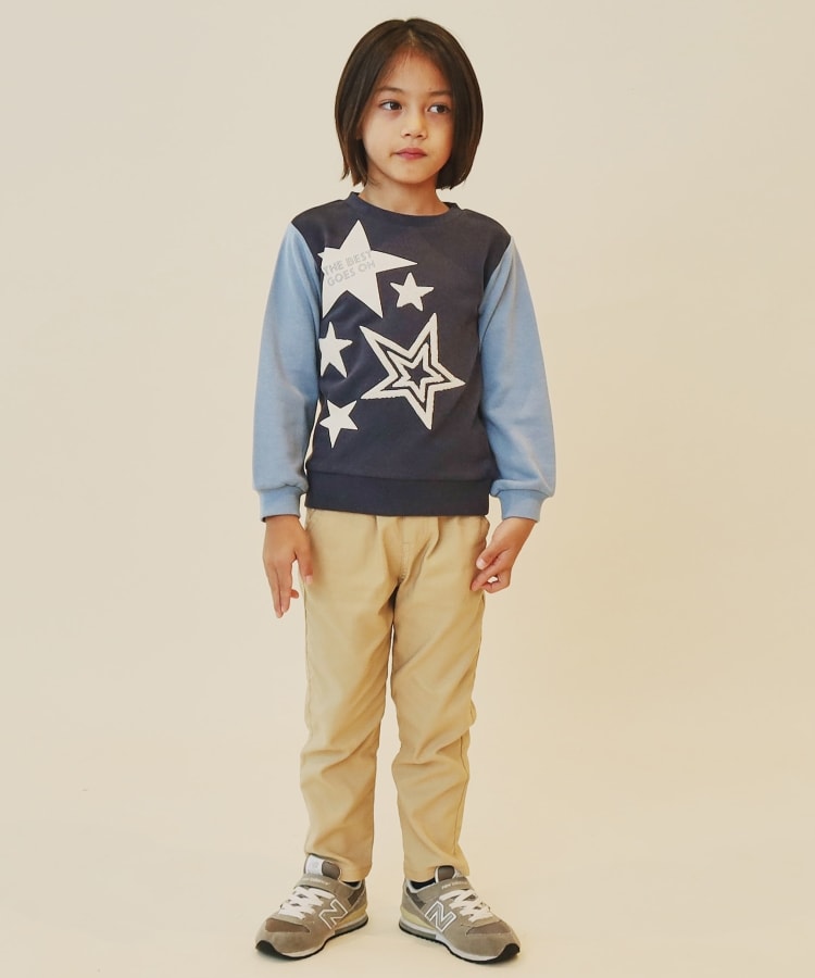 ザ ショップ ティーケー（キッズ）(THE SHOP TK(Kids))の【100-160】星さがら刺繍裏毛プルオーバー/洗濯機OK13