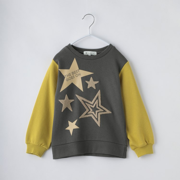 ザ ショップ ティーケー（キッズ）(THE SHOP TK(Kids))の【100-160】星さがら刺繍裏毛プルオーバー/洗濯機OK スウェット・トレーナー