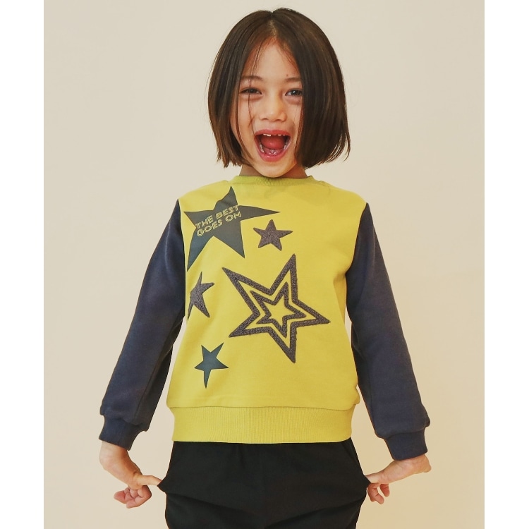 ザ ショップ ティーケー（キッズ）(THE SHOP TK(Kids))の【100-160】星さがら刺繍裏毛プルオーバー/洗濯機OK スウェット・トレーナー