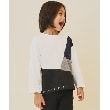 ザ ショップ ティーケー（キッズ）(THE SHOP TK(Kids))の【100－160】ブロッキング長袖カットソー/洗濯機OK オフホワイト(503)