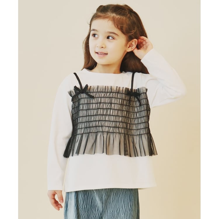 ザ ショップ ティーケー（キッズ）(THE SHOP TK(Kids))の【110-150】ビスチェドッキングプルオーバー Ｔシャツ