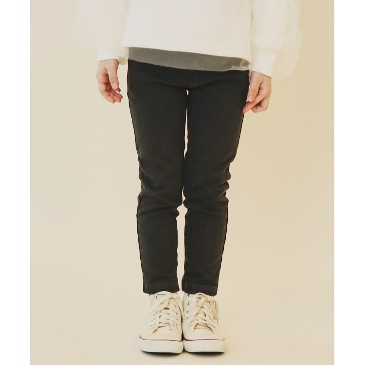 ザ ショップ ティーケー（キッズ）(THE SHOP TK(Kids))の【110ー160/裏起毛】あったかのびーるスキニーパンツ/洗濯機OK フルレングスパンツ