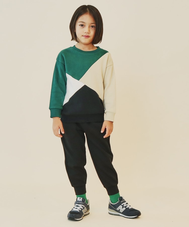ザ ショップ ティーケー（キッズ）(THE SHOP TK(Kids))の【100-160/裏起毛】ブロッキングプルオーバー/洗濯機OK1