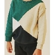 ザ ショップ ティーケー（キッズ）(THE SHOP TK(Kids))の【100-160/裏起毛】ブロッキングプルオーバー/洗濯機OK7