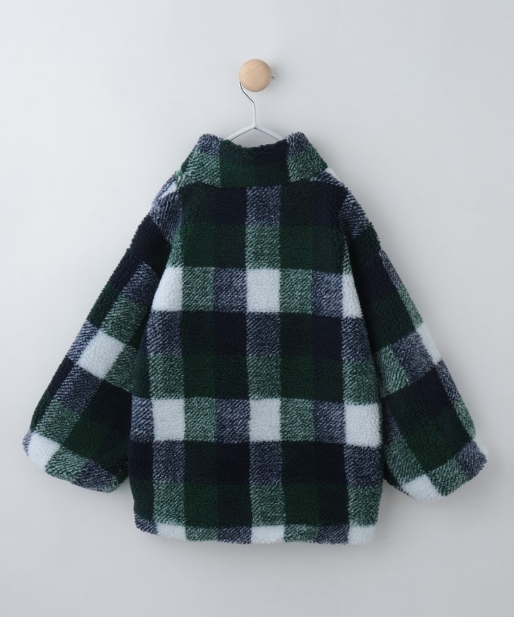 ザ ショップ ティーケー（キッズ）(THE SHOP TK(Kids))の【100-150】チェック＆ハート柄ボアブルゾン/洗濯機OK13