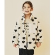 ザ ショップ ティーケー（キッズ）(THE SHOP TK(Kids))の【100-150】チェック＆ハート柄ボアブルゾン/洗濯機OK アイボリー(104)