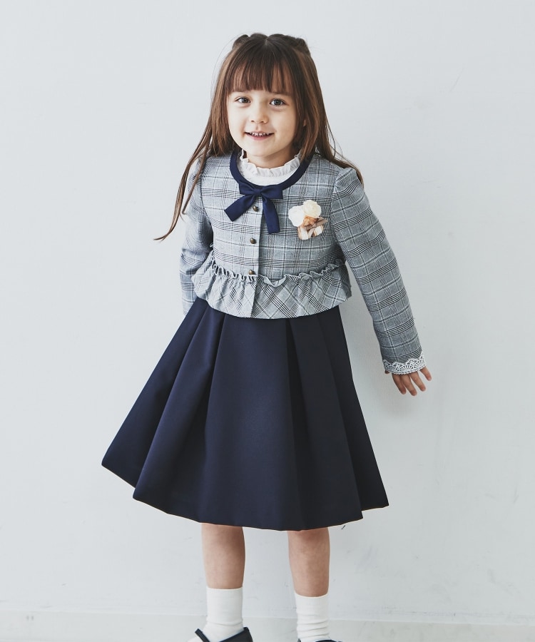 ザ ショップ ティーケー（キッズ）(THE SHOP TK(Kids))の【110-130】セレモニーセットワンピース グレー(012)