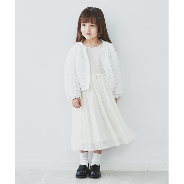 ザ ショップ ティーケー（キッズ）(THE SHOP TK(Kids))の【100-130】キャンディースリーブワンピース ミドルワンピース