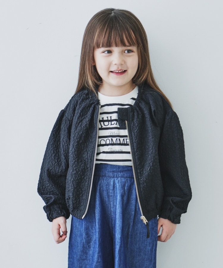 ザ ショップ ティーケー（キッズ）(THE SHOP TK(Kids))の【110-150/ママとおそろい】ぽこぽこブルゾン ブラック(019)